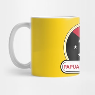 Papua New Guinea Country Badge - Papua New Guinea Flag Mug
